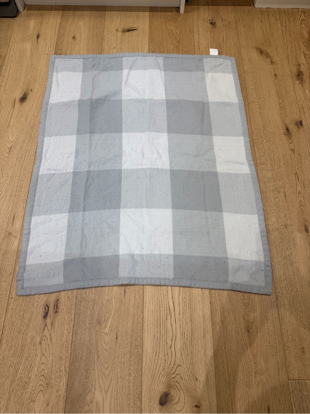 Pottery barn kids 30x40 blanket Gray and White Buffalo Check Throw Blanket